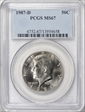 1987-D 50C MS67