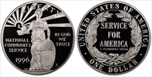 1996-S $1 Nat. Comm. Service PR70DCAM