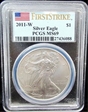 2011-W $1 Burnished Silver Eagle First Strike SP69