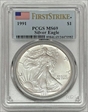 1991 $1 Silver Eagle First Strike MS69