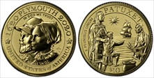 2020-W $10 Mayflower 400th Anniversary Reverse Proof PR70