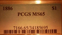 1886 $1 MS65