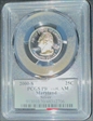 2000-S 25C Maryland Silver PR70DCAM