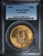 1908 $20 No Motto MS64