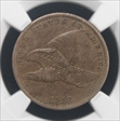 1858 1c Flying Eagle Cent  NGC AU50