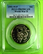 1991-95-P 50C World War II PR69DCAM