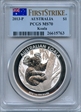 2013-P $1 Koala Ag First Strike MS70