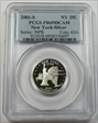 2001-S 25C New York Silver PR69DCAM