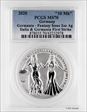 2020 "10 Mk" Italia & Germania 2oz Ag Fantasy Issue First Strike MS70