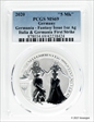2020 "5 Mk" Italia & Germania 1oz Ag Fantasy Issue First Strike MS69