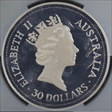 1992-P $30 Kookaburra 1Kg Ag PR69DCAM