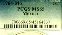 1964-Mo 1C MS65