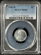 1943-D 1C MS65
