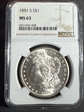 1881-S $1 MS63