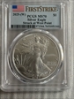 2025-(W) $1 Silver Eagle Struck at West Point First Strike MS70