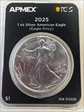 2025-W $1 Burnished Silver Eagle First Day of Issue 