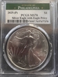 2025-(P) $1 Silver Eagle with Eagle Privy Struck at Philadelphia MS70