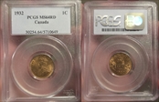 1932 1C MS64RD