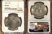 1901-S $1 VAM 4 AU58