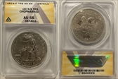 1874-S T$1 Chop Mark AU55