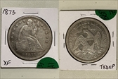 1873 $1 Seated XF40
