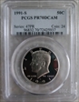 1991-S 50C PR70DCAM