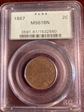 1867 2C MS61BN
