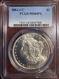 1883-CC $1 MS64PL