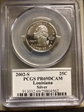 2002-S 25C Louisiana Silver PR69DCAM