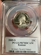 2005-S 25C Kansas PR70DCAM