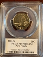 2001-S 25C New York PR70DCAM