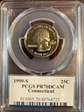 1999-S 25C Connecticut PR70DCAM
