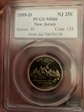 1999-D 25C New Jersey MS66