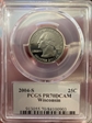 2004-S 25C Wisconsin PR70DCAM