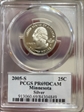 2005-S 25C Minnesota Silver PR69DCAM
