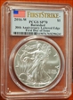 2016-W $1 Burnished Silver Eagle 30th Anniversary Lettered Edge FDI SP70