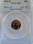 1996-D 10C MS67