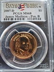 2007-D $1 James Madison - Pos. B Satin Finish SP68
