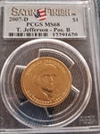 2007-D $1 T. Jefferson - Pos. B Satin Finish SP68
