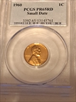 1960 1C Small Date PR65RD