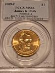 2009-P $1 James K. Polk Position A MS66