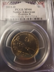 2011-D $1 Native American, Position B MS66