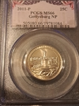 2011-P 25C Gettysburg NP MS66