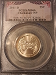 2011-D 25C Chickasaw NP MS66