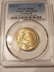 2017-P $1 Native American, Position B MS66