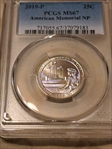2019-P 25C American Memorial NP MS67