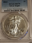 2013 $1 Silver Eagle MS70