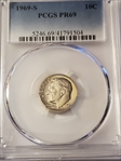 1969-S 10C PR69
