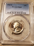 1968-S 25C PR68