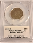 2000-S 25C South Carolina PR70DCAM